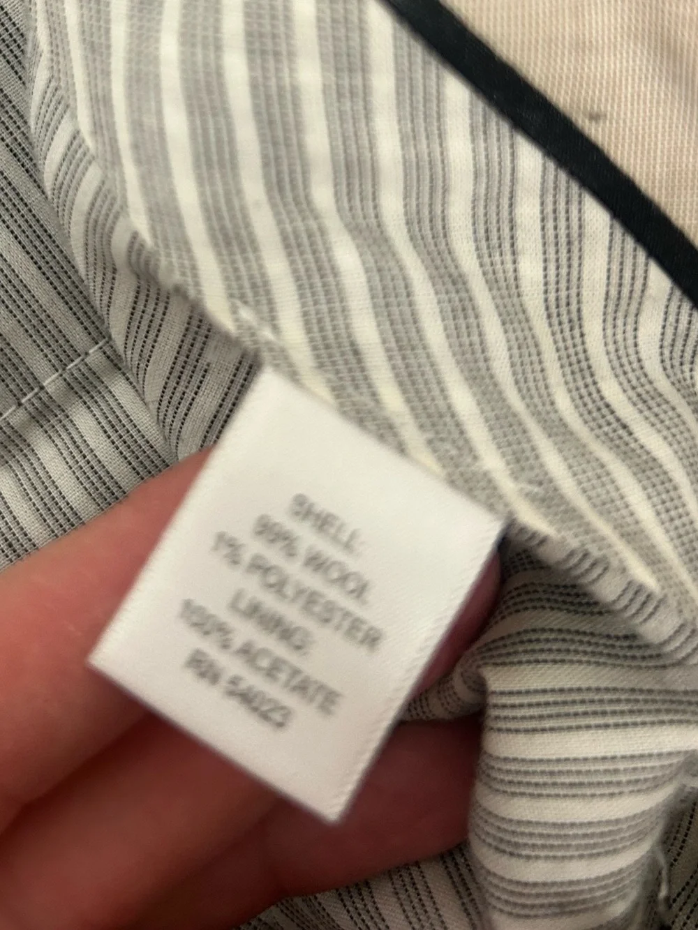 Banana Republic Men's Dark Gray Pinstripe Dress Pants